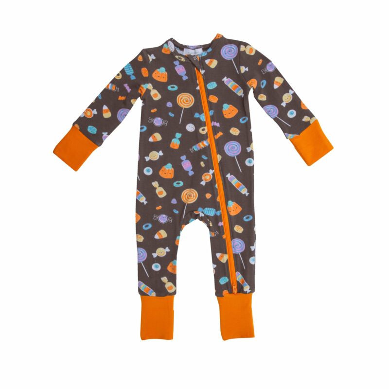 Angel Dear Halloween Candies Bamboo Viscose Zippered Romper