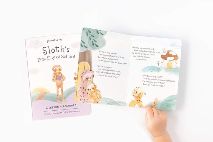 Slumberkins Sloth Goes to School First Day of School Set