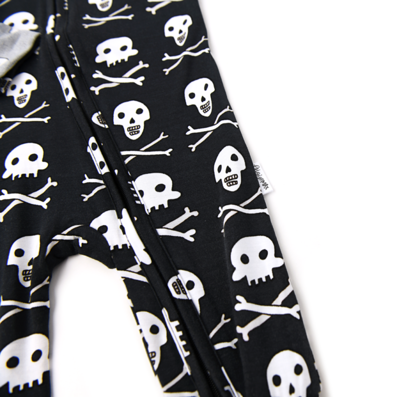 Gigi and Max Skelly Halloween Bamboo Viscose Zippy