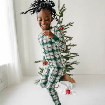 Little Sleepies Noel Plaid Two-Piece Bamboo Viscose Pajama Set