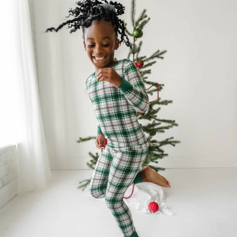 Little Sleepies Noel Plaid Two-Piece Bamboo Viscose Pajama Set