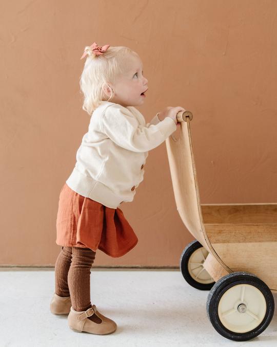 Little Stocking Co Brownie Cable Knit Tights