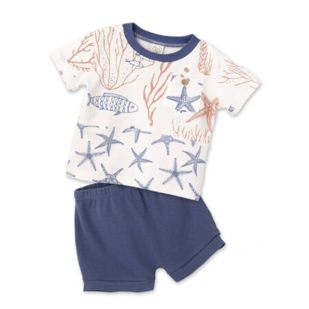 Tesa Babe Coral Reef T-Shirt and Shorts Organic Cotton Set