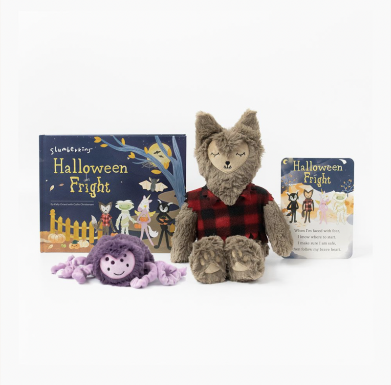 Slumberkins Werewolf Fox Kin and Spider Mini Halloween Limited Edition Bundle