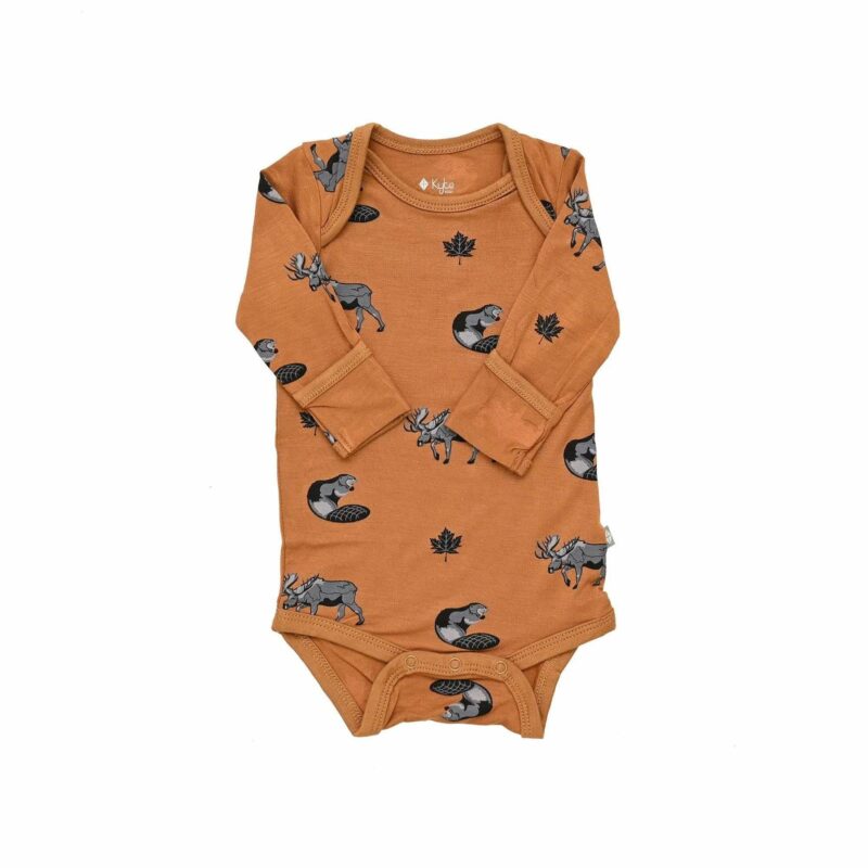 Kyte BABY Long Sleeve Bodysuit in Canadian