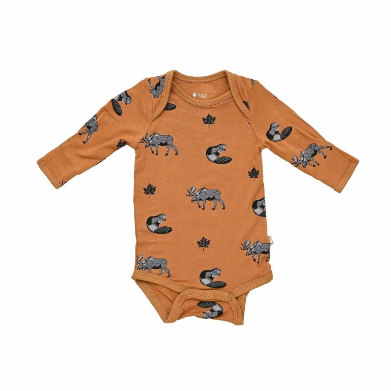 Kyte BABY Long Sleeve Bodysuit in Canadian