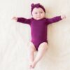 Kyte BABY Long Sleeve Bodysuit in Dahlia