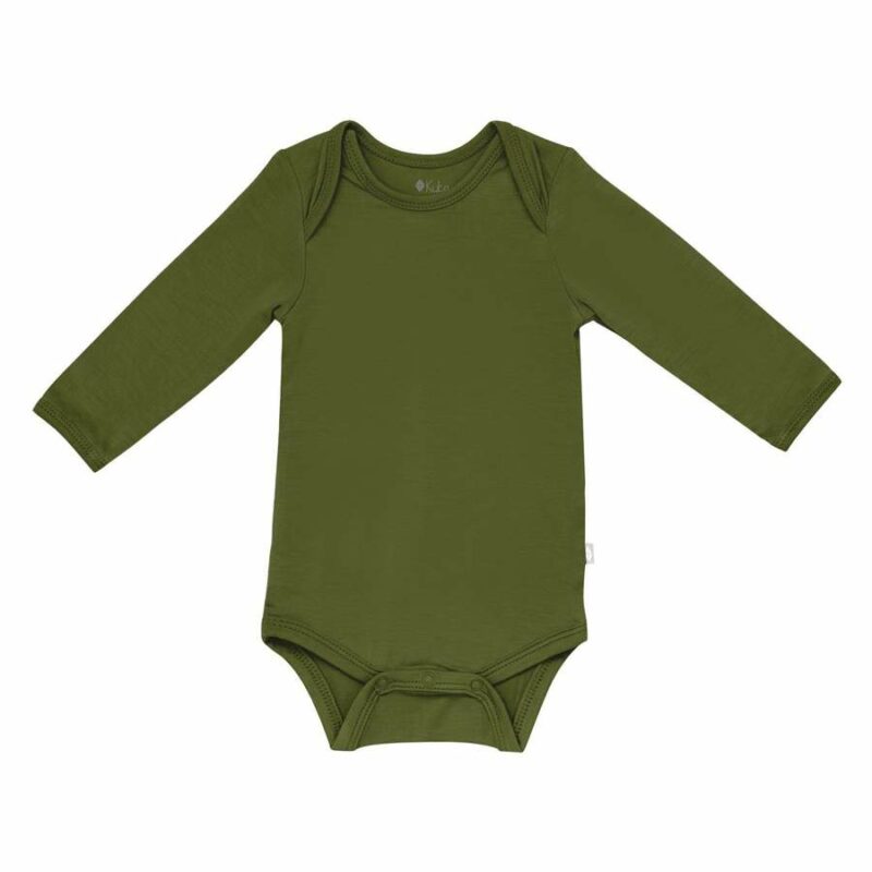 Kyte BABY Long Sleeve Bodysuit in Olive