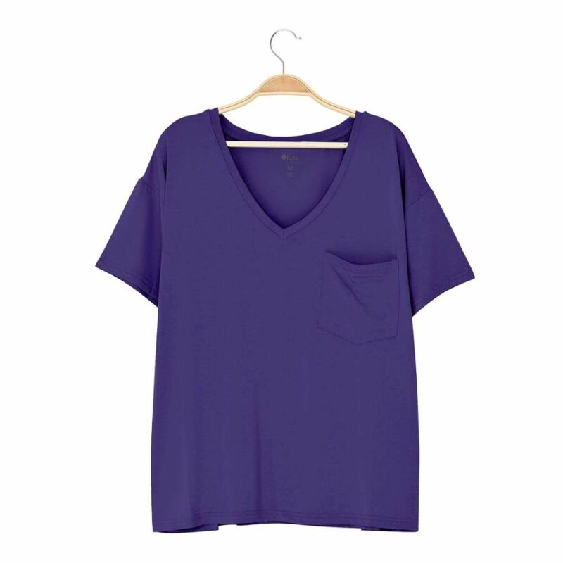 Kyte BABY Women's V-Neck in Eggplant