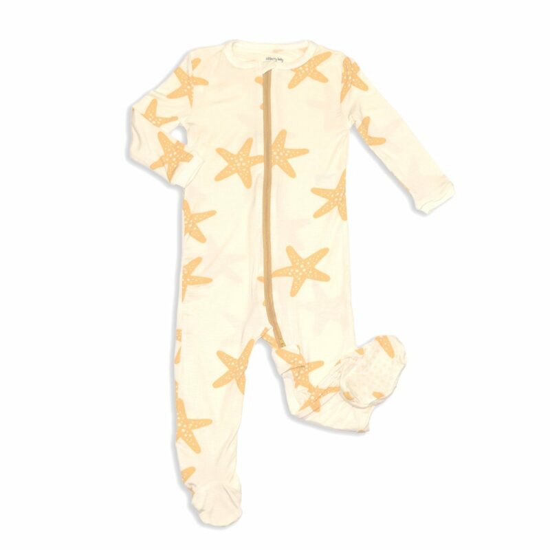 Silkberry Baby Starfish Bamboo Rayon Zippered Footie