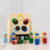 Poppy Baby Co Color Sorting Box with Pegs Wooden Toy