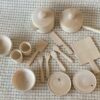 Poppy Baby Co Unfinished Wooden Pots and Pans Play Set