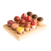 Poppy Baby Co Wooden Mushrooms on Wooden Tray