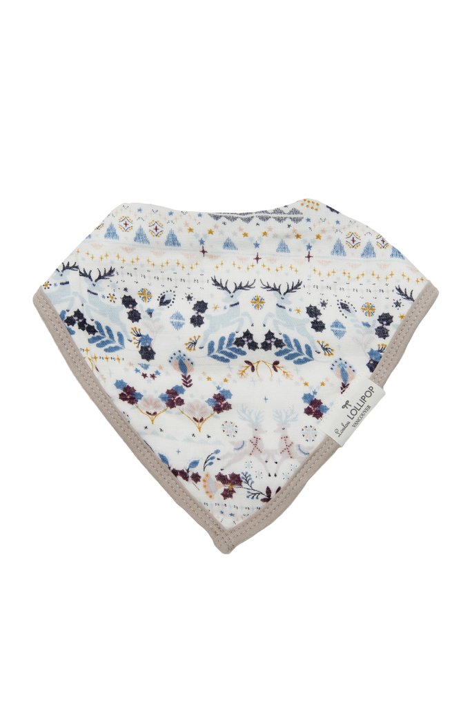 Loulou Lollipop Fair Isle Bandana Bib Set