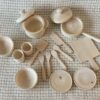 Poppy Baby Co Unfinished Wooden Pots and Pans Play Set