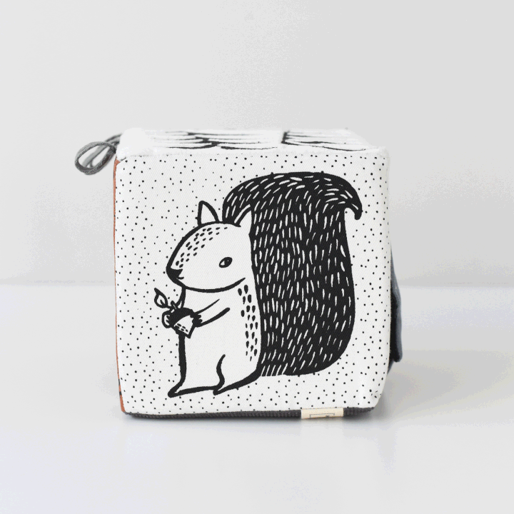 Wee Gallery Woodland Soft Block Sensory Cube