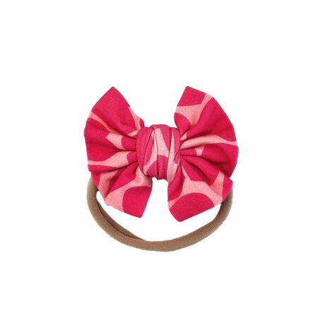 Laree + Co Valentine Hearts Bamboo Bow Nylon Headband