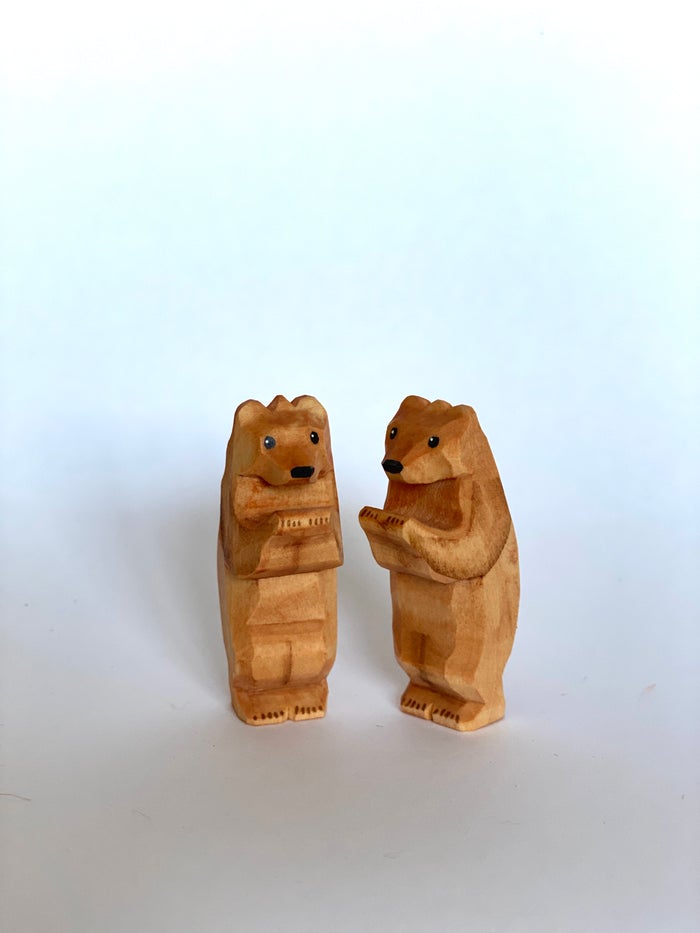 PoppyBaby Co Bear Cubs Figurine Set of 2