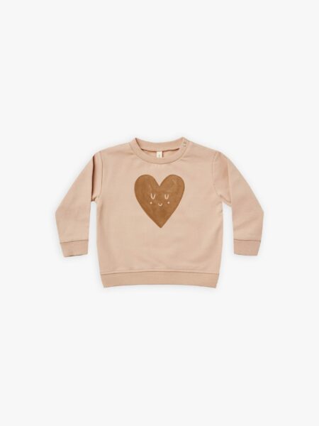 Quincy Mae Heart Fleece Sweatshirt