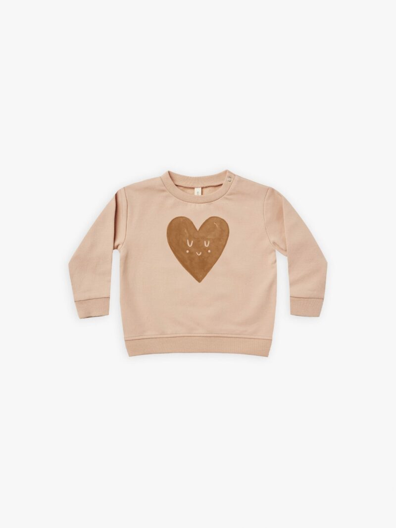 Quincy Mae Heart Fleece Sweatshirt