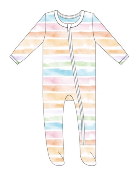 joss + j Sunset Stripes Zippered Bamboo Sleeper