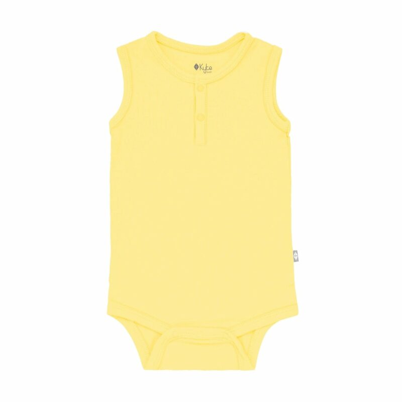 Kyte BABY Sleeveless Bodysuit in Daffodil