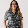 Little Sleepies Vintage Camo Bamboo Viscose Women's Short Sleeve Top