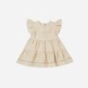 Quincy Mae Ocre Stripe Short Sleeve Belle Dress