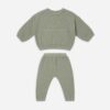 Quincy Mae Spruce Waffle Tee and Pant Set