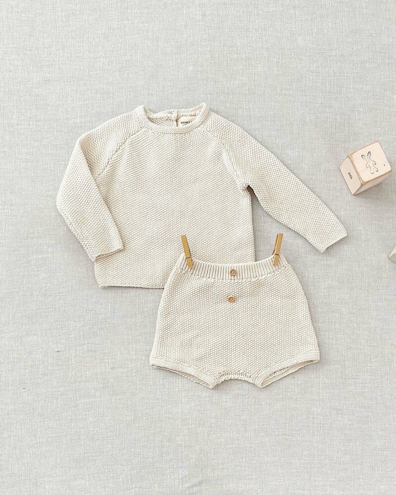 Quincy Mae Natural Summer Knit Set