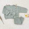 Quincy Mae Spruce Waffle Tee and Pant Set