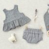 Quincy Mae Indigo Sleeveless Peplum Set