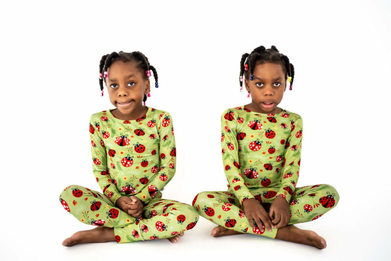 Lady Bugs Two-Piece Bamboo Viscose Pajama Set from Pure Bambinos