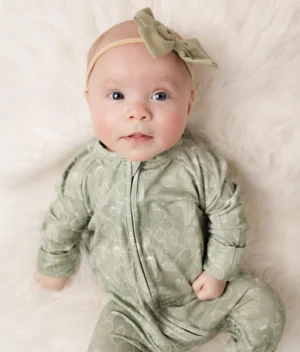 Sage Cactus Bamboo Viscose Sleeper from Butterscotch Babies