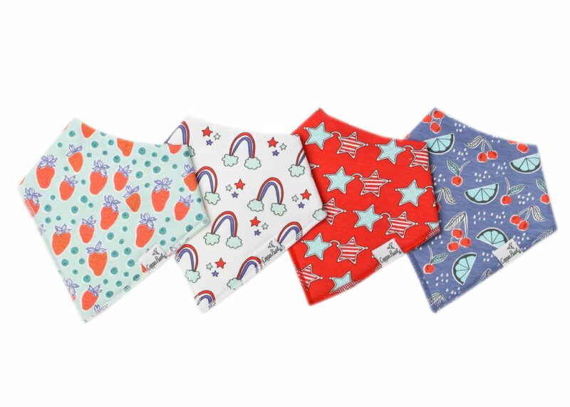 Copper Pearl Liberty Baby Bandana Bib Set 4-Pack