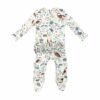 Owls Bamboo Viscose Ruffle Footie