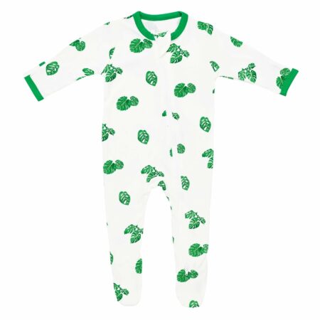 Kyte BABY Zippered Footie in Monstera