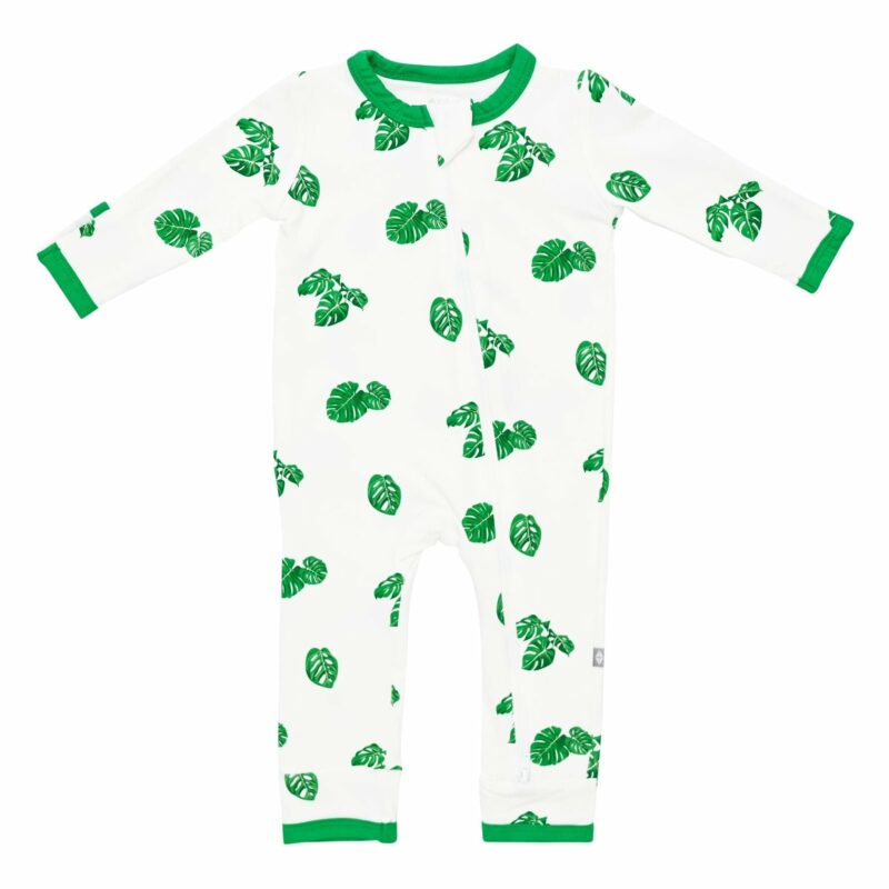 Kyte BABY Zippered Romper in Monstera