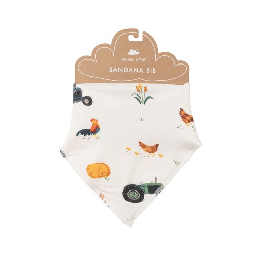 Angel Dear Harvest Tractors Bamboo Viscose Bib