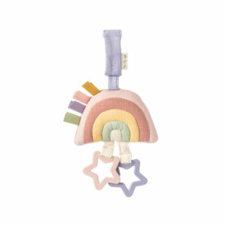 Itzy Ritzy Ritzy Jingle Pink Rainbow Attachable Travel Toy