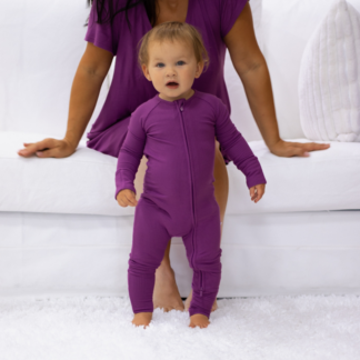 Hanlyn Collective Purple Haze Ribbed Bamboo Viscose Rompsie