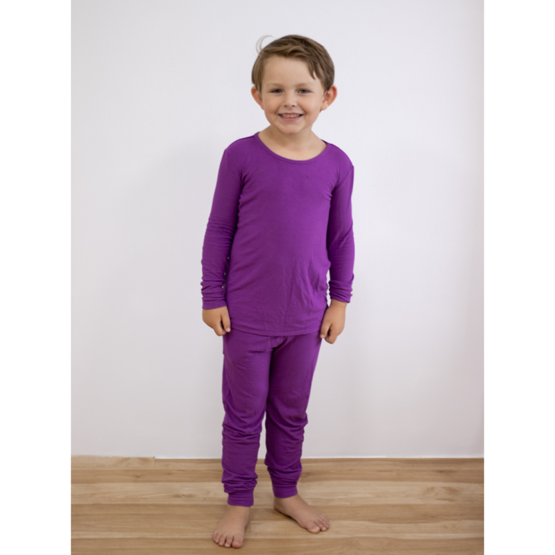 Hanlyn Collective Purple Haze Ribbed Bamboo Viscose Loungies