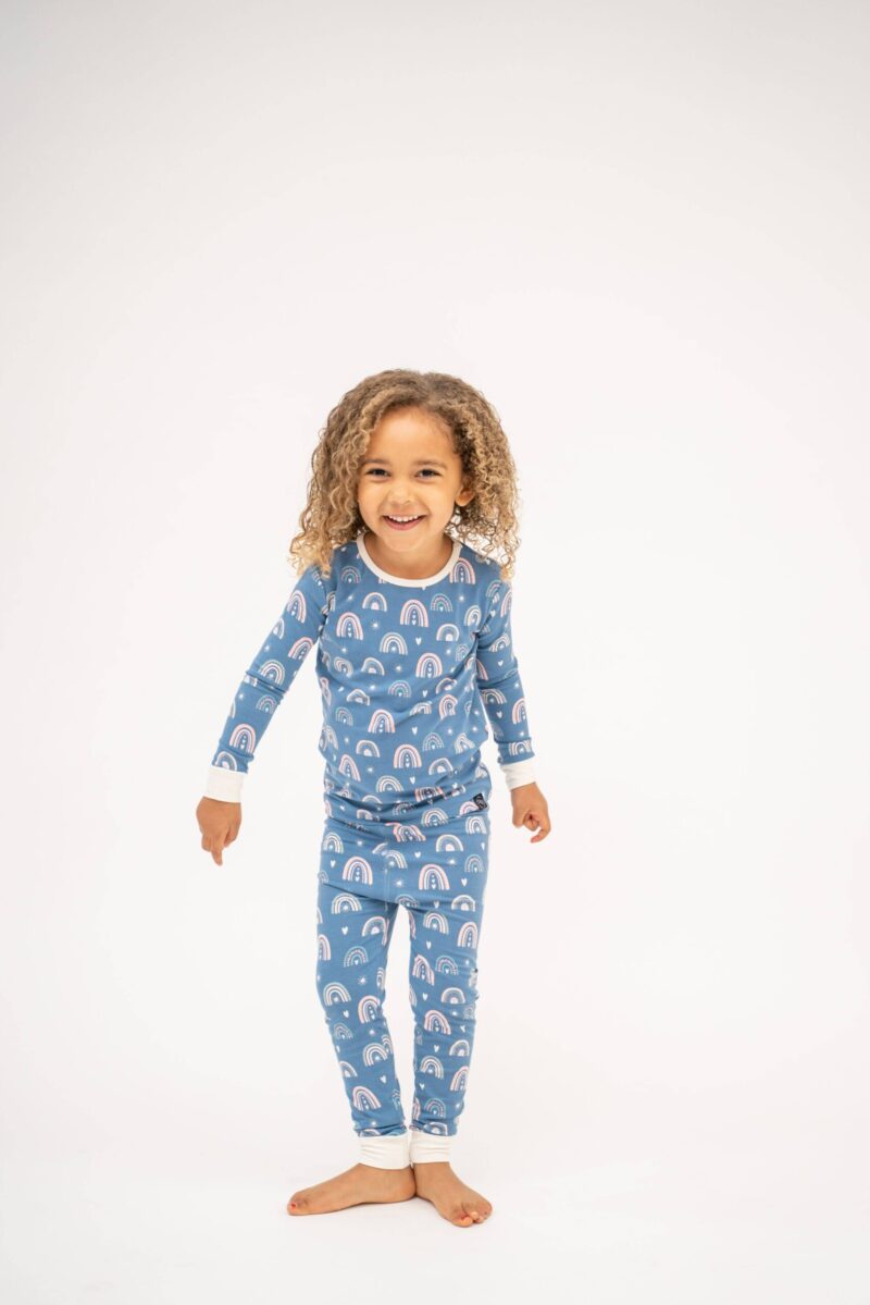 Sweet Bamboo Rainbow Bamboo Viscose Two-Piece Pajama Set