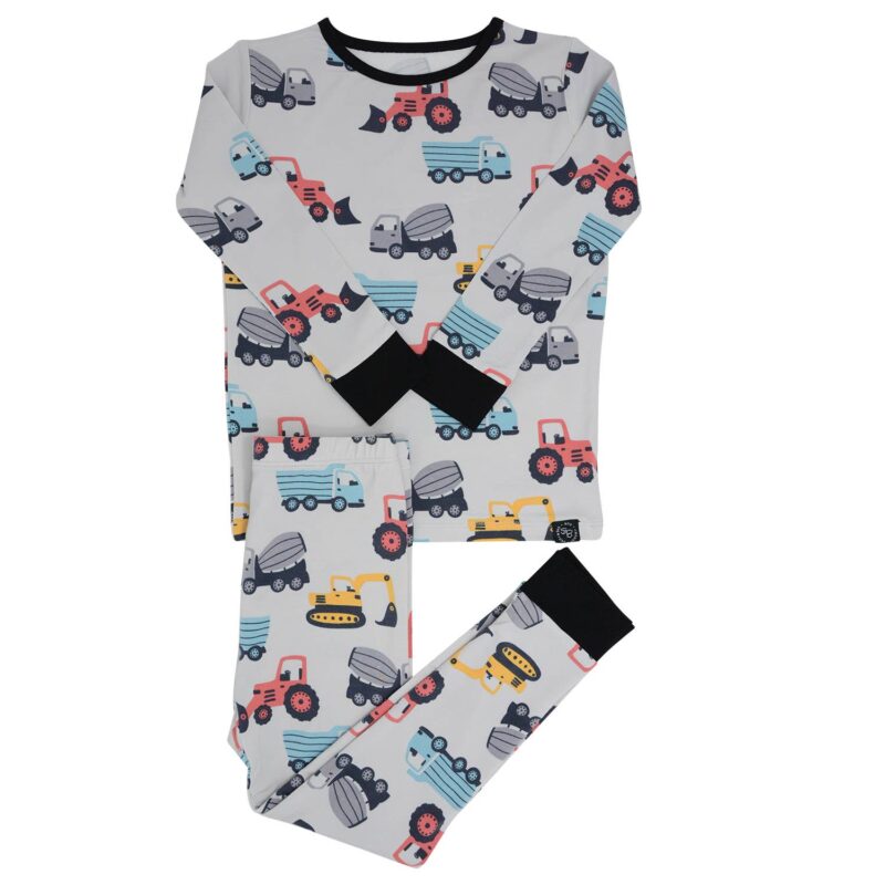 Construction Bamboo Viscose Two-Piece Pajama Set from Sweet Bamboo