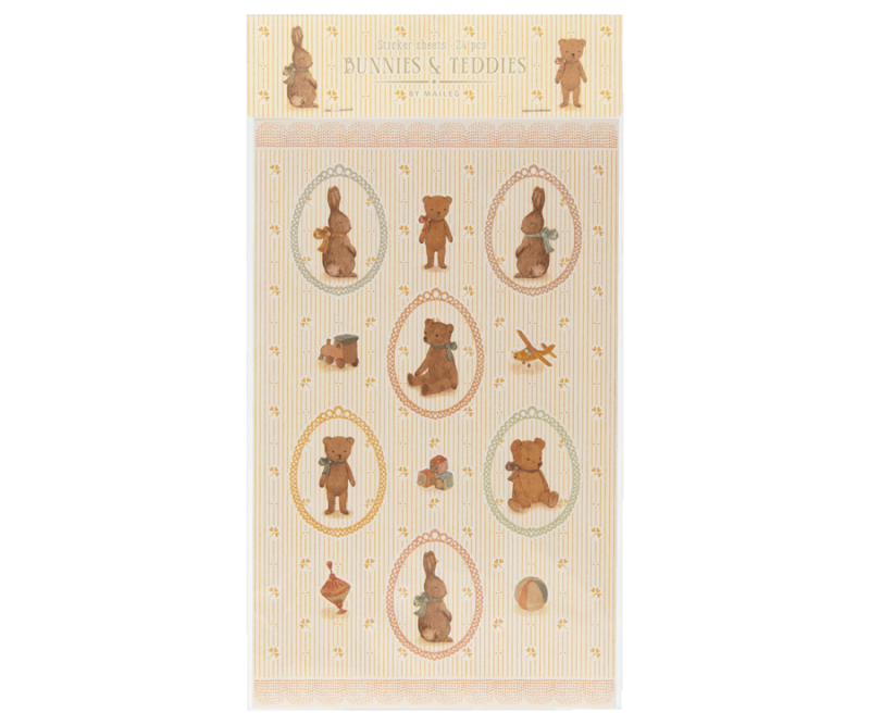 Maileg Bunnies and Teddies Sticker Sheet