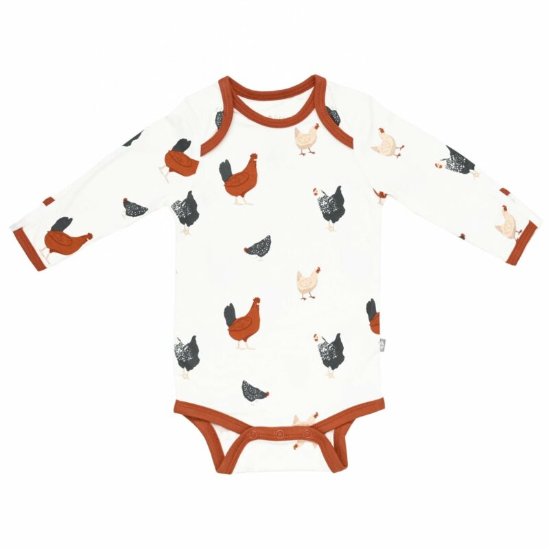 Kyte BABY Long Sleeve Bodysuit in Chick