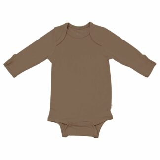 Kyte BABY Long Sleeve Bodysuit in Coffee