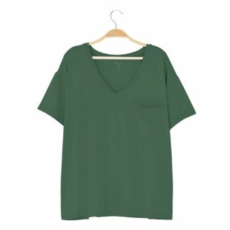 Kyte BABY Women’s Relaxed Fit V-Neck in Hunter