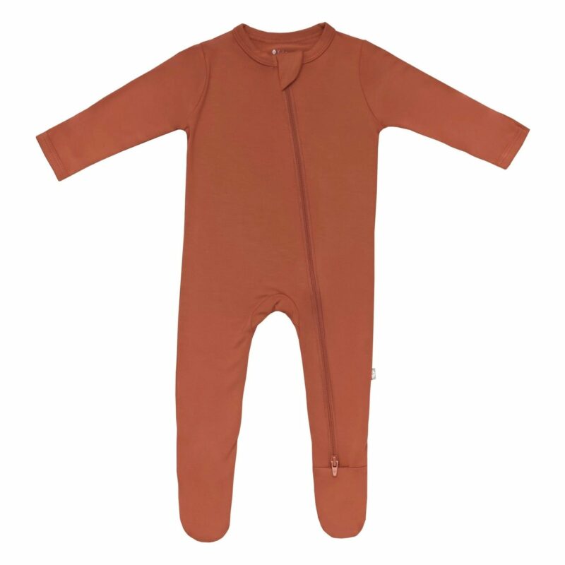 Kyte BABY Zippered Footie in Rust