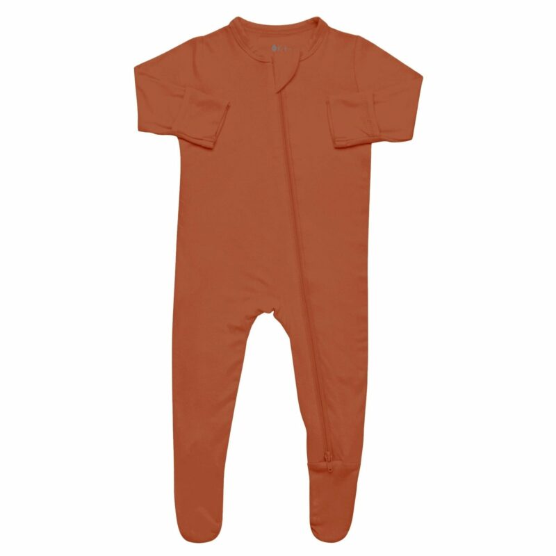 Zippered Footie in Rust from Kyte BABY